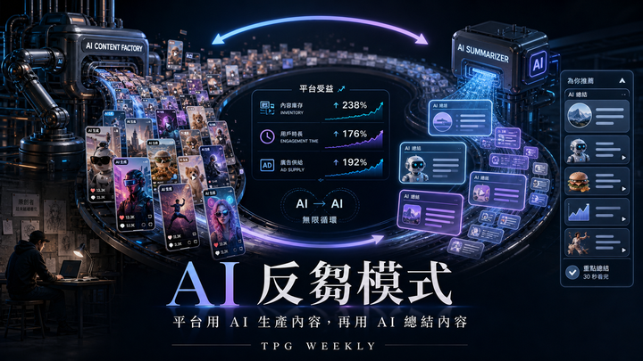 TPG 週刊 Issue 216 - AI 基礎設施競賽白熱化，內容產業邊緣化加劇