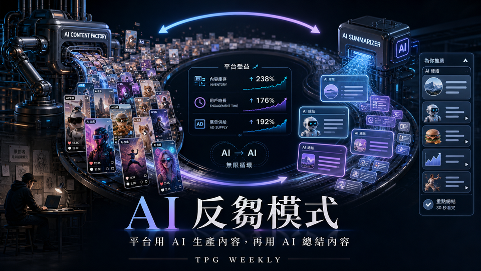 TPG 週刊 Issue 216 - AI 基礎設施競賽白熱化，內容產業邊緣化加劇