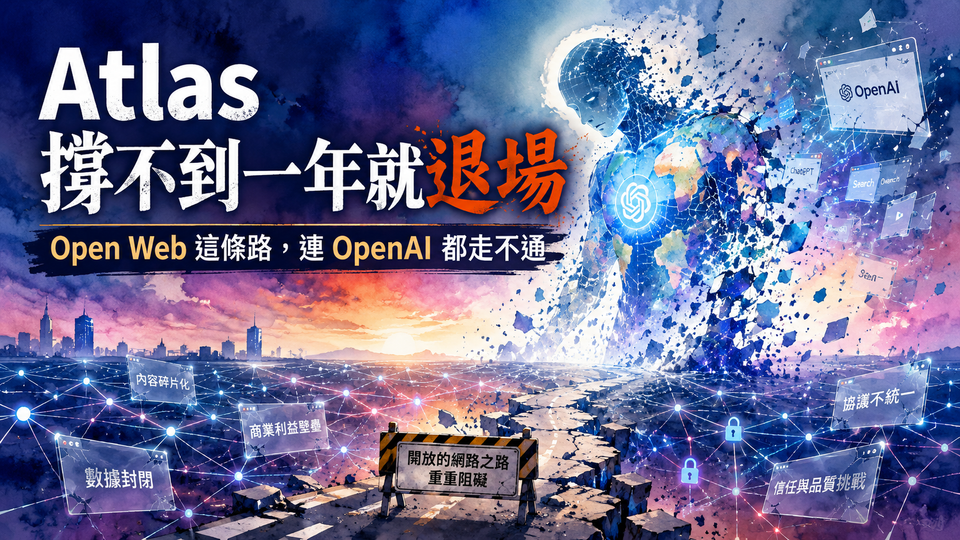 TPG 週刊 Issue 226 - Atlas 撐不到一年就退場，Open Web 這條路，連 OpenAI 都走不通
